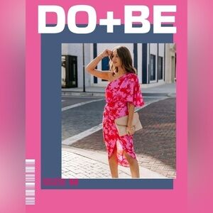 DO + BE OFF THE SHOULDER PRINTED DRESS